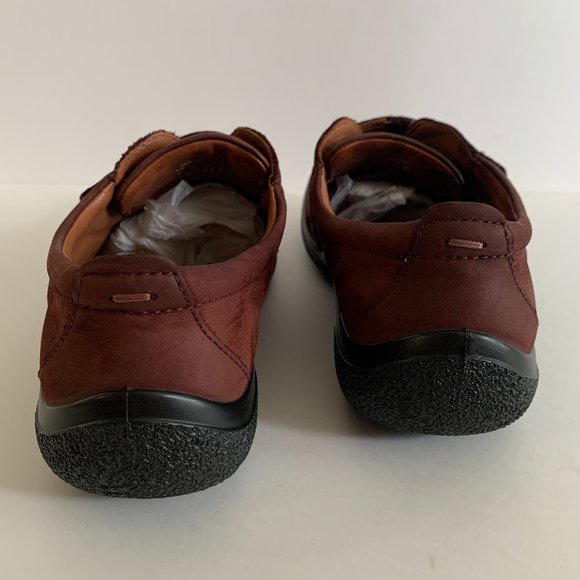 Hotter Comfort Concept Slip On Adjustable Loafer Shoes Red Suede Womens Size 7.5 - Picture 8 of 10
